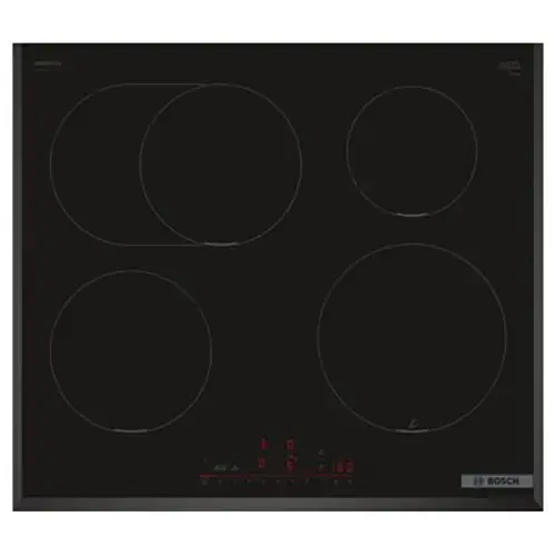 Plita incorporabila BOSCH PIF651HC1E Seria 6, Inductie, 4 zone de gatit, DirectSelect, PerfectFry Plus, ReStart, QuickStart, 60 cm (Negru)