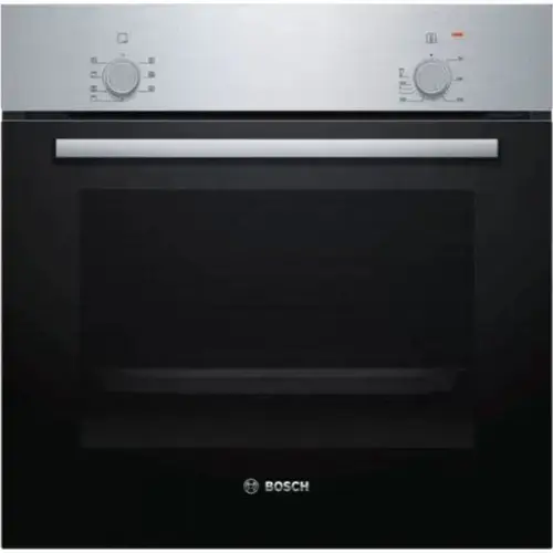 Cuptor incorporabil Bosch HBF010BR1S, Electric, 66 l, 5 programe automate, Control Mecanic, Clasa A (Argintiu)