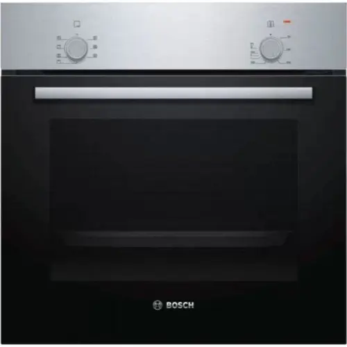 Cuptor incorporabil Bosch HBF010BR1S, Electric, 66 l, 5 programe automate, Control Mecanic, Clasa A (Argintiu)