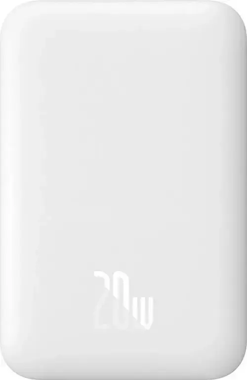 Acumulator extern Baseus Airpow, 20 W, Magentic, Incarcare Wireless, 1x USB-C, 20 W, Cu cablu Baseus Simple (Alb)