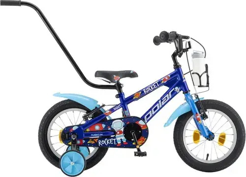 Bicicleta Copii Polar 2024 Rocket, roti 14inch, frana V-brake, cadru otel (Albastru)