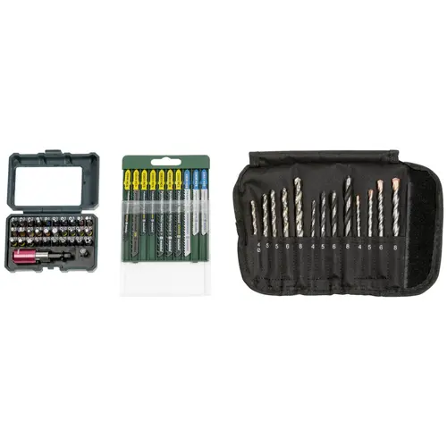 Set 55 accesorii pentru gaurit/insurubat Metabo, Otel, Multicolor