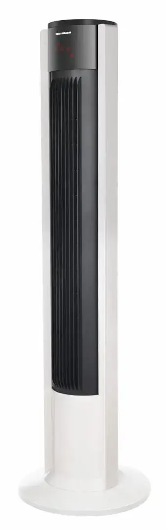 Ventilator turn Heinner HTF-M45WH, 45 W, 3 viteze, Display LED, Oscilatie, Temporizator, H 110 cm (Alb)