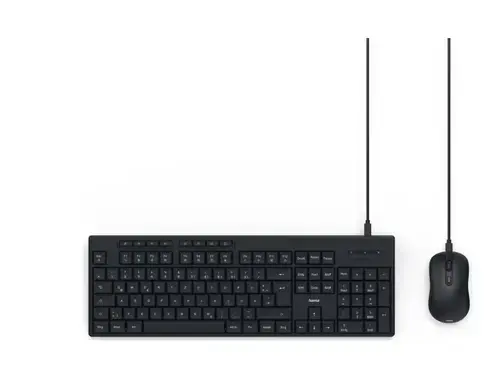 Kit tastatura si mouse HAMA CKM-200, USB, Layout RO (Negru)
