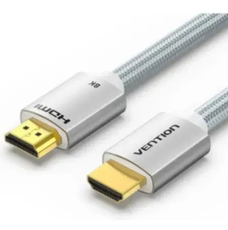 Cablu Vention ALCIG, HDMI(T) la HDMI(T), 1.5m, rezolutie 8K la 60Hz/4K la 120Hz, PVC si braided (Argintiu)