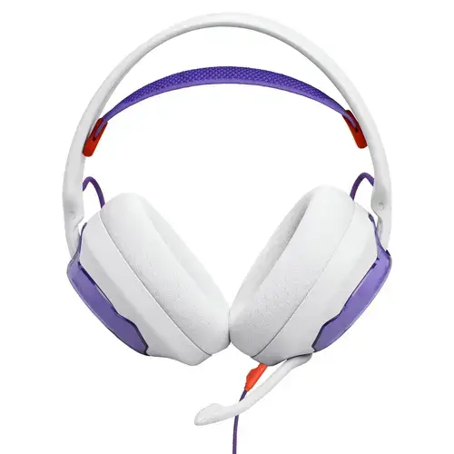 Casti gaming JBL Quantum 250, cu fir, microfon, over-ear, Jack 3.5mm, Alb/Mov