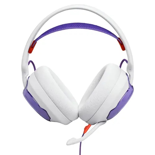 Casti gaming JBL Quantum 250, cu fir, microfon, over-ear, Jack 3.5mm, Alb/Mov
