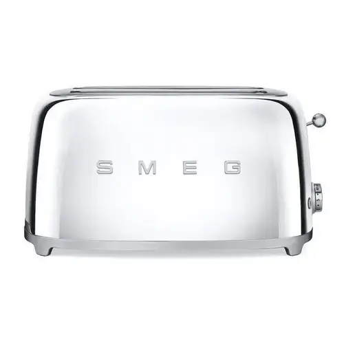 Prajitor de paine Smeg TSF02SSEU, 1500 W, 4 felii, 6 niveluri pentru rumenire (Argintiu)