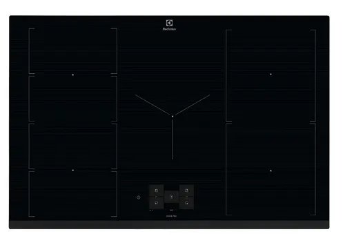 Plita incorporabila Electrolux EIS8959, Inductie, SensePro, Ecran TFT, Wi-Fi, Conectivitate hota, Functie punte, 80 cm (Negru)