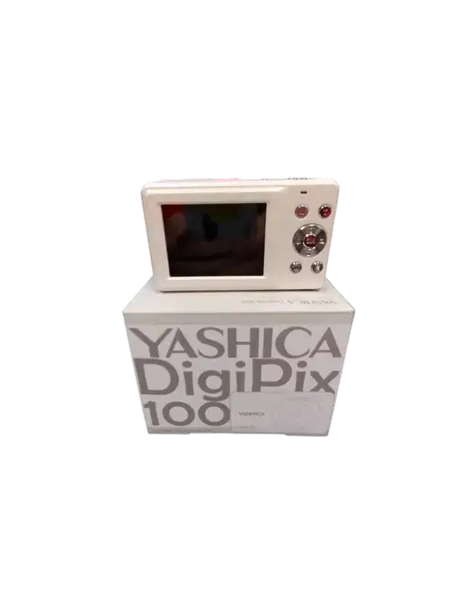Aparat foto compact Yashica DigiPix 100 YAS-DG100PP-WH, 8MP, Filmare FHD, Zoom digital 8x, Ecran IPS 2.4inch, USB-C (Alb)