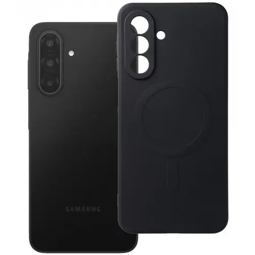Husa MagSafe pentru Samsung Galaxy A17 4G / A17 5G, OEM, Silicone Mag, Neagra