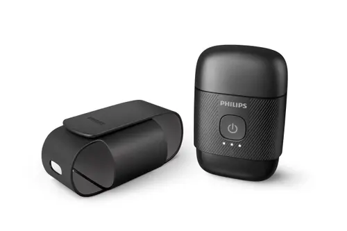 Aparat de ras electric Philips 500 S591/05, 2 capete, Autonomie 40 minute, Husa calatorie, Wet&Dry (Negru)