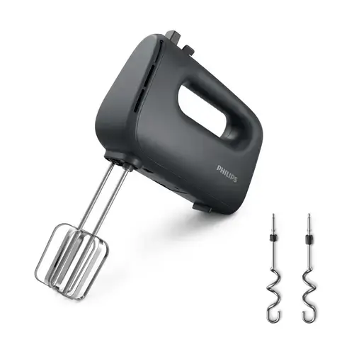 Mixer de mana Philips HR3739/00 Seria 5000, 400 W, 5 viteze + Turbo (Negru)