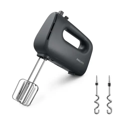 Mixer de mana Philips HR3739/00 Seria 5000, 400 W, 5 viteze + Turbo (Negru)