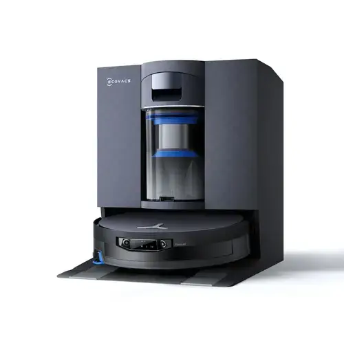 Aspirator robot Ecovacs DEEBOT X12 OMNICYCLONE, 22000Pa, TruEdge 3.0, FocusJet, OZMO Roller 3.0, Recipient praf 250 ml, Rezervor apa 110 ml, Statie colectare 2.7L/3.5L, 110 W (Negru)