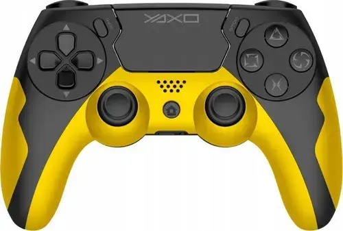 Controller Wireless YAXO Hornet Fury YAX-GA-GC-005, Bluetooth, Vibratii, 17 butoane, pentru PC, PS3, PS4 (Galben)