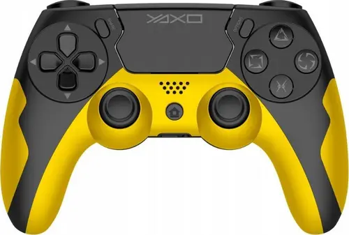 Controller Wireless YAXO Hornet Fury YAX-GA-GC-005, Bluetooth, Vibratii, 17 butoane, pentru PC, PS3, PS4 (Galben)