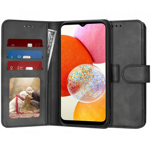Husa pentru Samsung Galaxy A14 A145 / A14 5G A146, Techsuit, Diary Book, Neagra