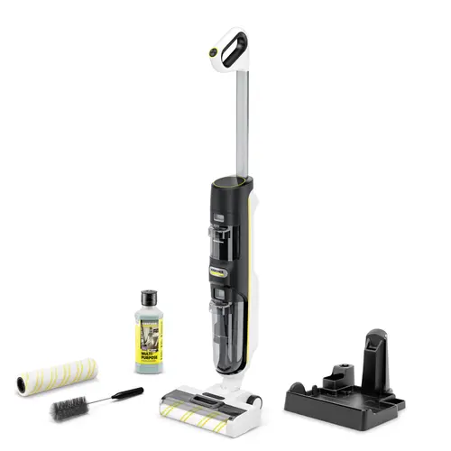 Aspirator vertical cu mop 3in1 Karcher FCV 4 EXTRA+, 180 W, Autonomie 45 minute, Recipient apa 0.75 L/0.45 L (Negru/Alb)