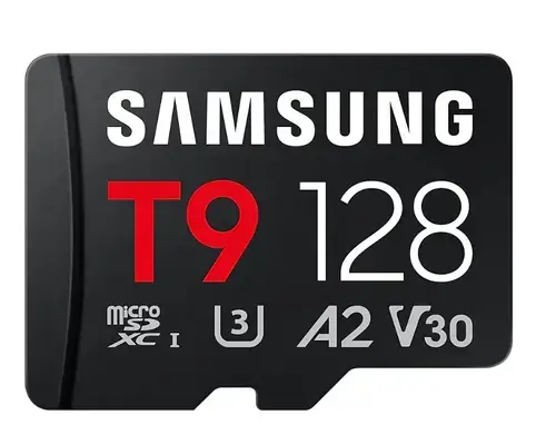 Card de memorie SAMSUNG T9 MB-MH128T/WW, 128GB, microSDXC, UHS-I U3, A2, V30