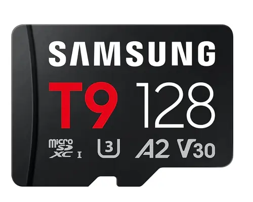 Card de memorie SAMSUNG T9 MB-MH128T/WW, 128GB, microSDXC, UHS-I U3, A2, V30