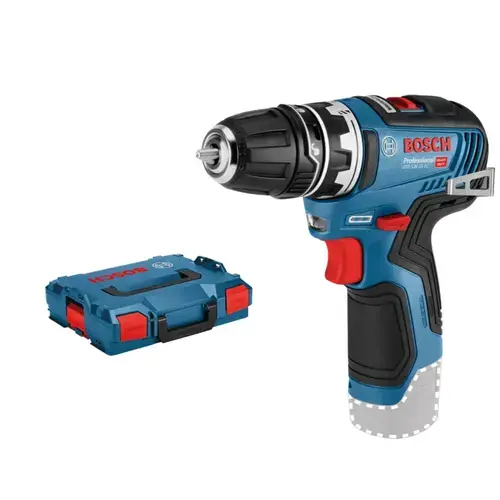 Masina de gaurit si insurubat (bormasina) pe acumulator Bosch Professional GSR 12V-35 FC, 06019H3002, 12 V, 20/35 Nm, 1750 RPM, cutie L-Boxx 102, adaptor mandrina, fara acumulator si incarcator