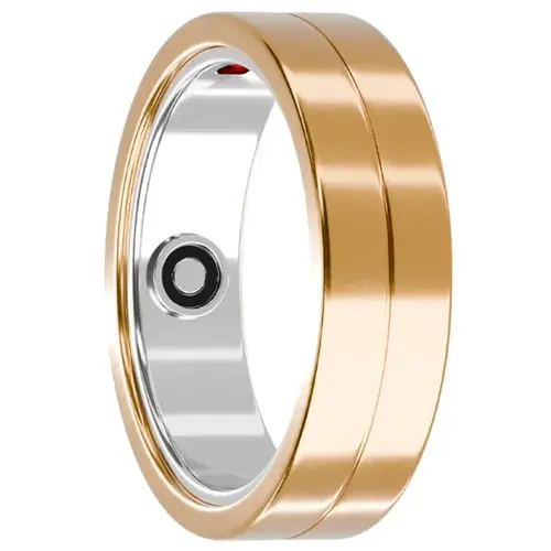 Smart ring Maxcom mRing MR100, Marimea 11, Bluetooth, GPS, Android/iOS, Monitorizare activitate, IP68 (Auriu)
