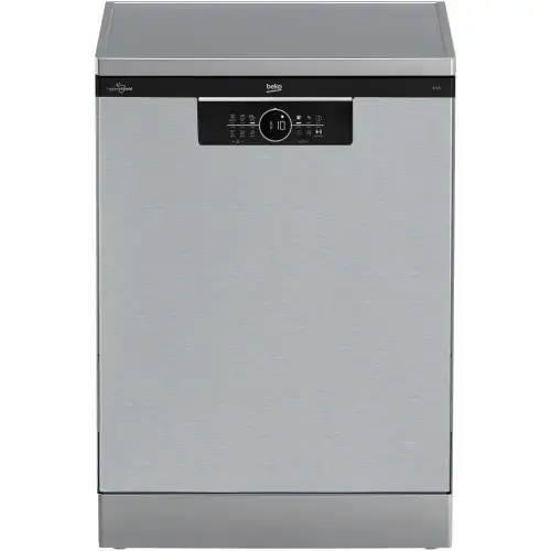Masina de spalat vase Beko BDFN26530X, 15 seturi, 6 programe, HygieneIntense, SteamGloss, Time Delay, Half Load, Child lock, AutoDoor Opening, Clasa D, 60 cm (Inox)
