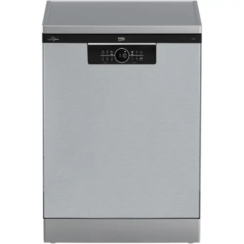 Masina de spalat vase Beko BDFN26530X, 15 seturi, 6 programe, HygieneIntense, SteamGloss, Time Delay, Half Load, Child lock, AutoDoor Opening, Clasa D, 60 cm (Inox)