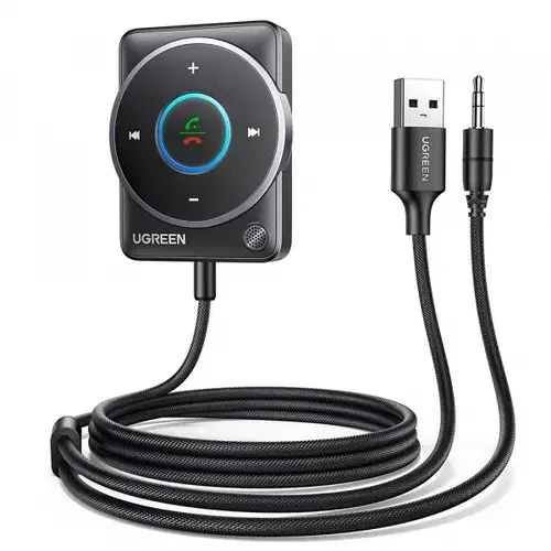 Receptor Bluetooth UGREEN CM723, Jack 3.5mm, USB-A (Negru)