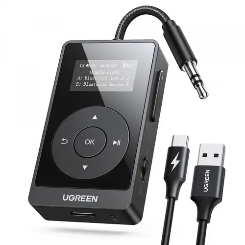 Transmitator / Receptor Bluetooth UGREEN BT503 (45492), Jack 3.5mm (Negru)