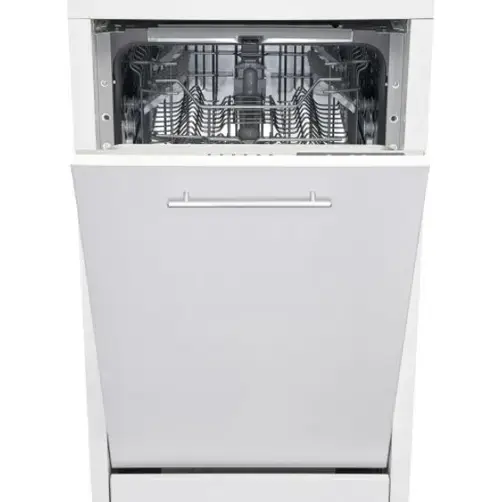 Masina de spalat vase incorporabila Heinner HDW-BI4506IE++, 10 Seturi, 6 Programe, AquaStop, Clasa E, 45 cm (Alb)