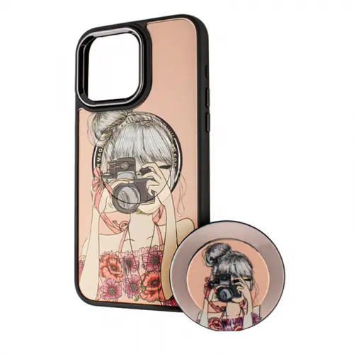 Husa MagSafe pentru Xiaomi Redmi A2 / A1, BOTER, MagPopsocket Photo Girl, Multicolor