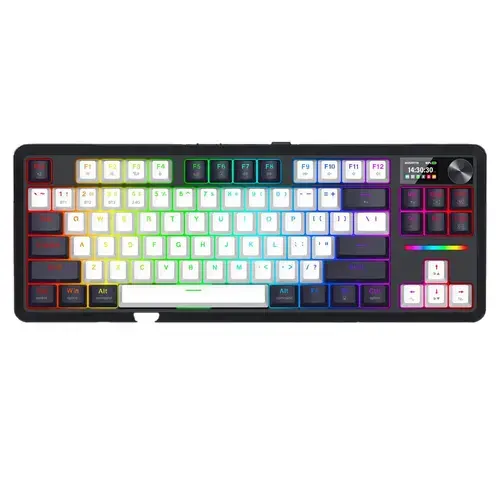 Tastatura Gaming Mecanica Redragon K746WB PRO RGB, Wireless (Negru/Alb)