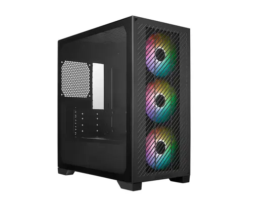 Carcasa CoolerMaster Elite 301, RGB, Fara sursa, Middle Tower (Negru)