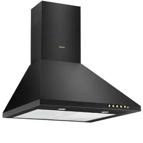 Hota decorativa Akpo WK-4 CLASSIC GOLD, 500 m3/h, 3 viteze, 106 W, Clasa C, 60 cm (Negru)