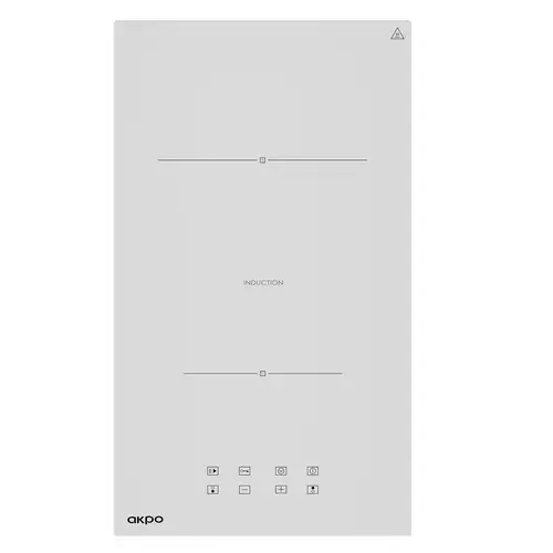 Plita incorporabila Akpo Pia 6802, Inductie, 2 zone de gatit, Functie Boost, 3600 W, 30 cm (Alb)