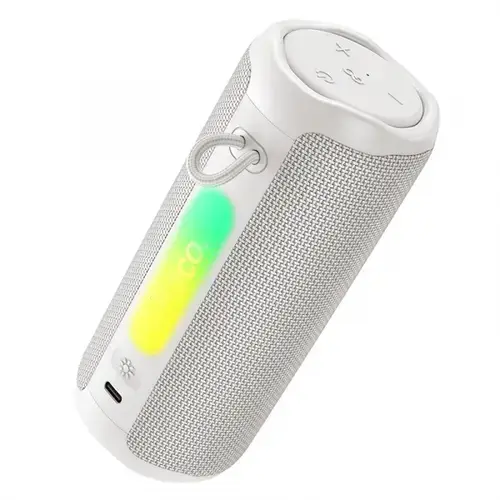 Boxa Portabila Bluetooth HOCO HC50, 8W, TWS, RGB, Waterproof (Alb)
