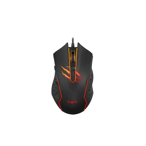 Mouse Gaming Havit GAMENOTE MS1027, iluminare LED, USB, 3600 dpi (Negru)