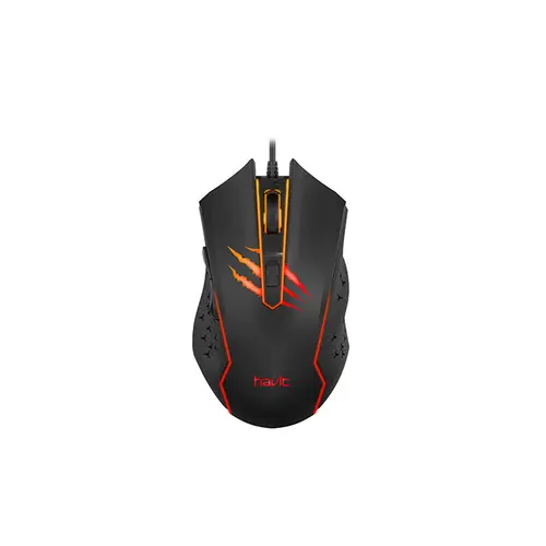 Mouse Gaming Havit GAMENOTE MS1027, iluminare LED, USB, 3600 dpi (Negru)