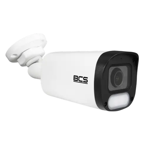Camera supraveghere video exterior IP BCS POINT BCS-P-TIP28FCL3-Ai1, Bullet, 8MP 3840x2160, 2.8mm, Zoom 16x, Lumina alba 30m, PoE, IP67 (Alb)