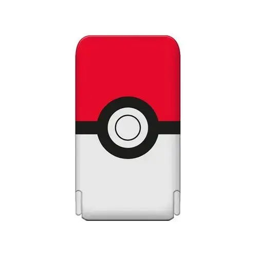 Acumulator extern OTL Pokeball, 5000 mAh, USB-C, Incarcare wireless (Alb/Rosu)
