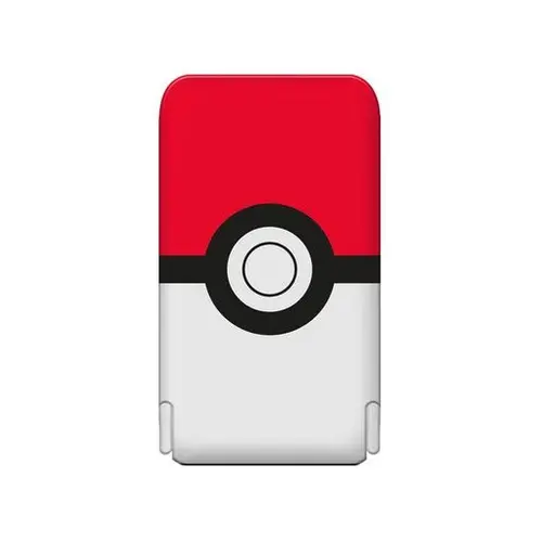 Acumulator extern OTL Pokeball, 5000 mAh, USB-C, Incarcare wireless (Alb/Rosu)