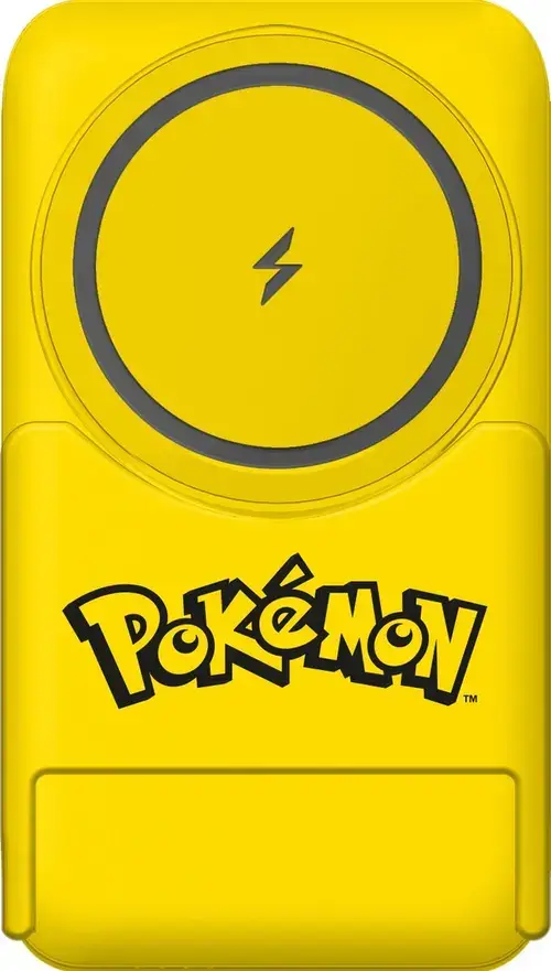 Acumulator extern OTL Pikachu, 5000 mAh, USB-C, Incarcare wireless (Galben)