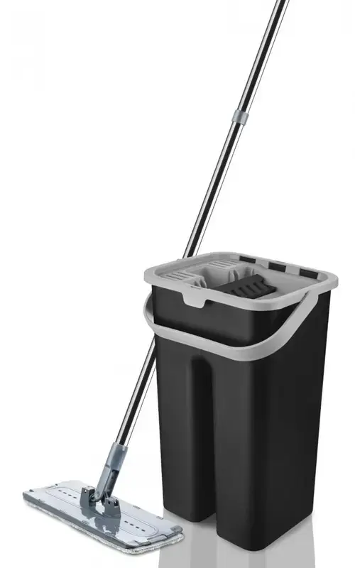 Set curatenie Vanora Master Clean, mop plat, 7L (Negru)