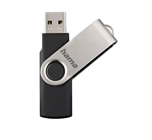 Stick Hama Rotate, 128 GB (Negru/Argintiu)