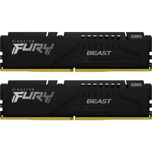 Memorii Kingston FURY Beast Black, 16 GB (2x8GB), DDR5, EXPO, 6000 MHz, CL30, Dual Channel