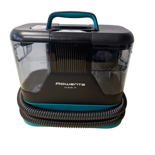 Aspirator cu spalare Rowenta Clean IT IN5020F0, 750W, putere aspirare 13.5kpa, rezervor apa & detergent 2.3L, rezervor apa murdara 1.5L, perii 8/15 cm, accesoriu spatii inguste & incaltaminte, auto clean, detergent 250ml inclus, husa (Negru)