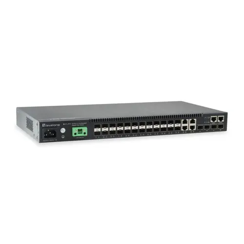 Switch LevelOne GTL-2872, 24 Porturi Gigabite (Negru)
