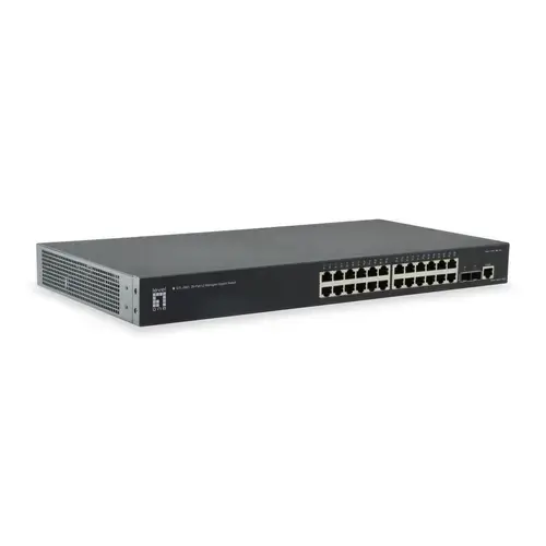 Switch LevelOne GTL-2661, 24 Porturi Gigabit (Negru)